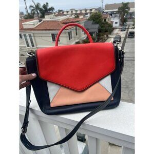 Rebecca Minkoff Marlowe Envelope Crossbody top handle bag leather colorblock Y2K